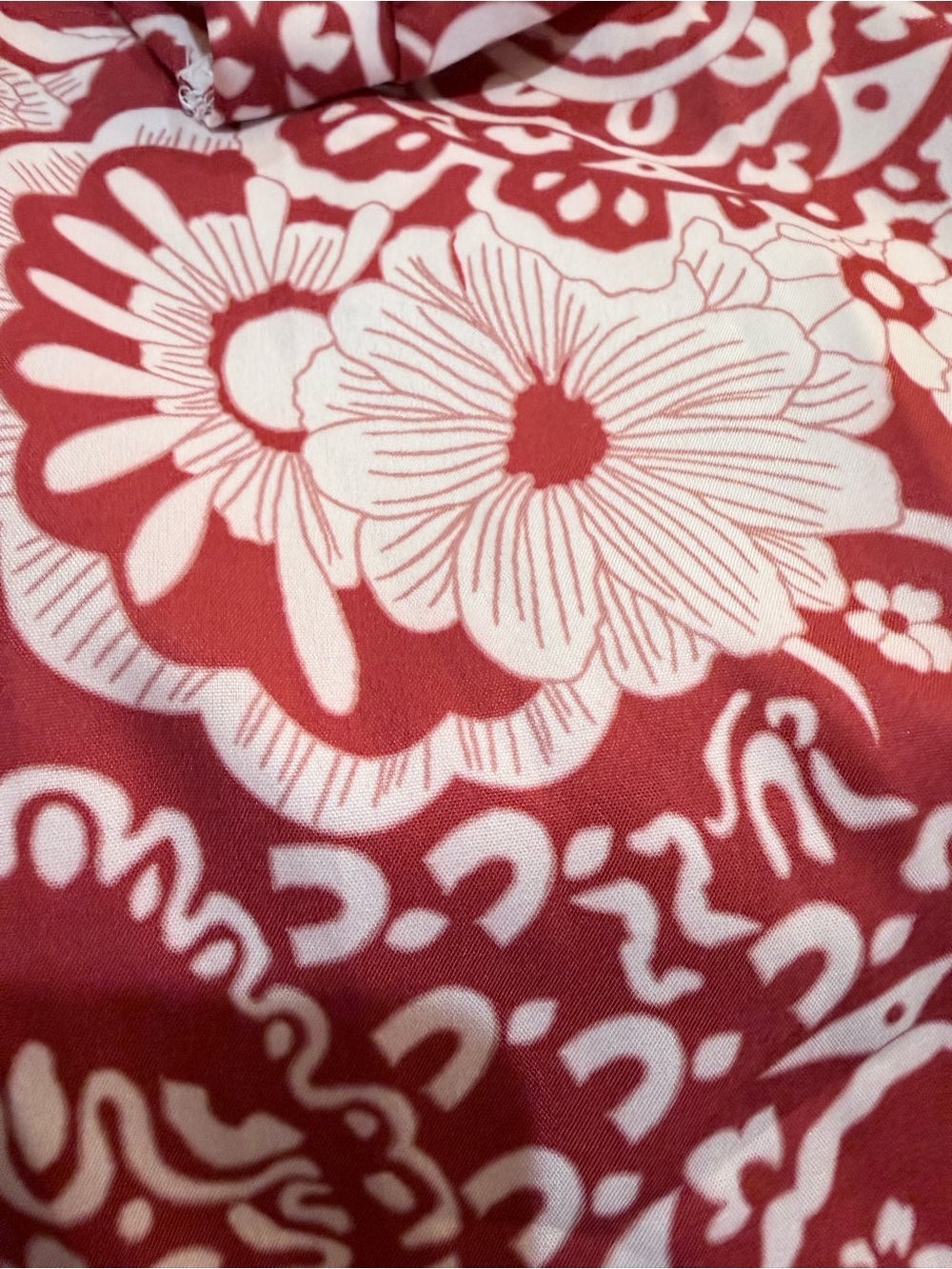 Cherrybetty Red & White Printed Tunic Top Size Large NWT - Picture 8 of 8